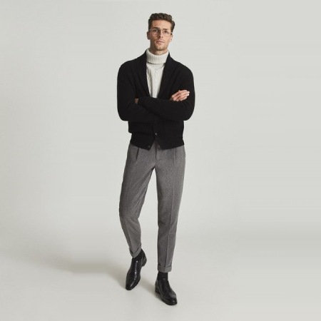 Reiss Prince Shawl Collar 100% Cashmere Cardigan Black Review