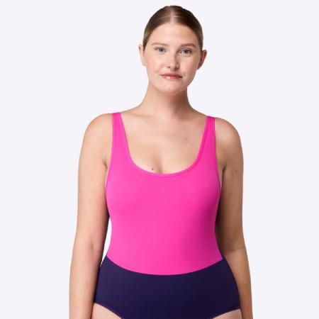 WUKA Period Two-Tone Scoopback Swimsuit